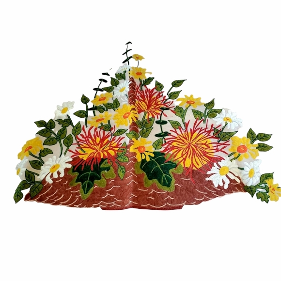 Vintage Hand Painted Floral Basket Painting - Picture 1 of 7